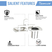 Creta Stainless Steel Soap Dish With Tumbler Holder (Chrome) – by Specule